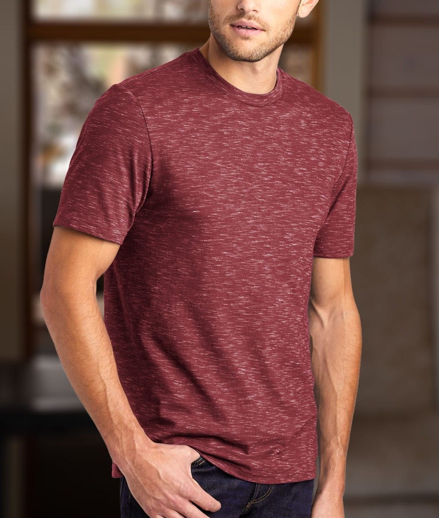 Nayked Apparel Men'S Soft Lightweight Marled Crew Neck T-Shirt