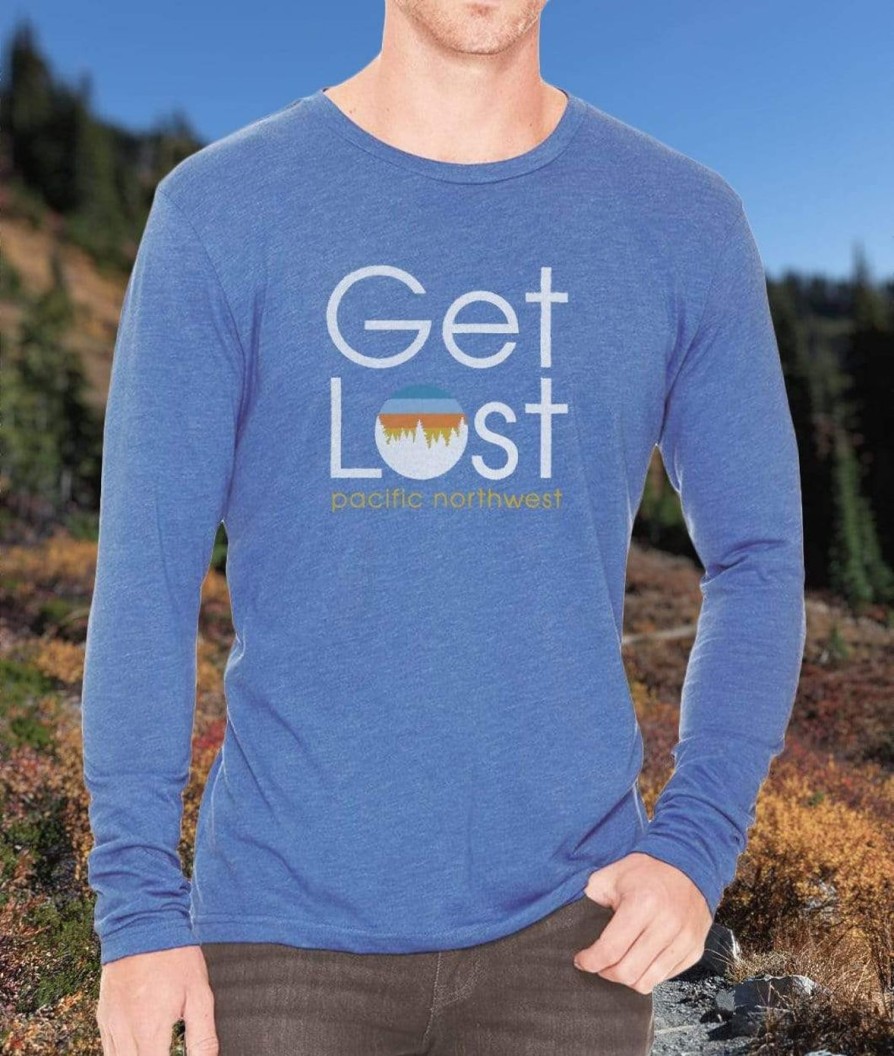 Nayked Apparel Men'S Ridiculously Soft Lightweight Long Sleeve Graphic Tee | Get Lost