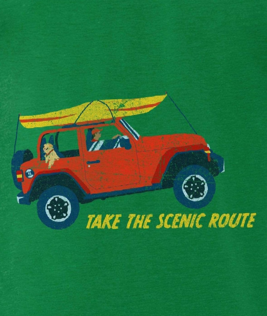 Nayked Apparel Men'S Ridiculously Soft 100% Cotton Graphic Tee | Take The Scenic Route