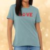 Nayked Apparel Women'S Ridiculously Soft Midweight Relaxed Valentine'S Day Graphic T-Shirt | Love My Pet