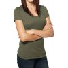 Nayked Apparel Women'S Ridiculously Soft Lightweight Deep Scoop-Neck T-Shirt