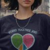 Nayked Apparel Women'S Ridiculously Soft Oversized Graphic Tee | Stand Together And Love One Another