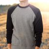 Nayked Apparel Men'S Ridiculously Soft Midweight Raglan Colorblocked Pullover