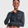 Nayked Apparel Ruched Front Cropped Hoodie Jacket/Discontinued