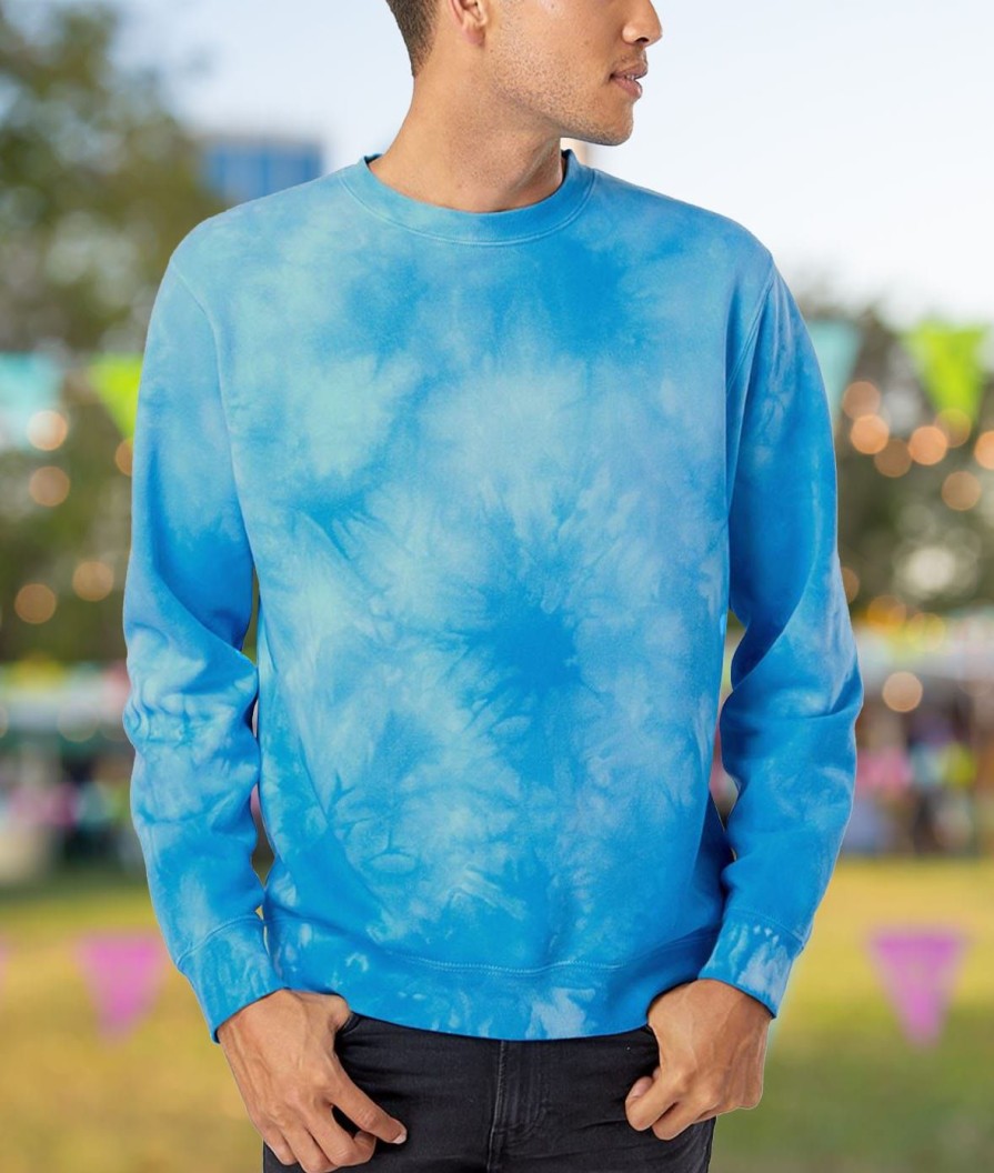 Nayked Apparel Men'S Ridiculously Soft Tie-Dyed Pullover Sweatshirt