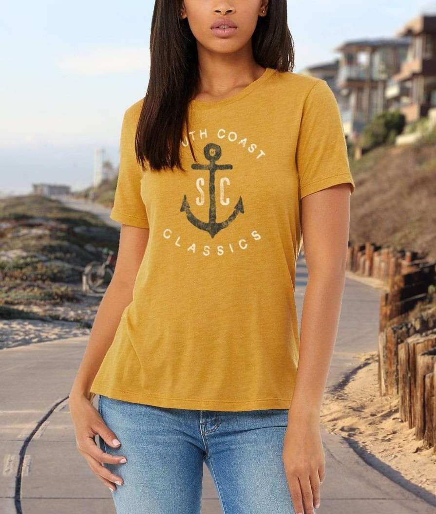 Nayked Apparel Women'S Ridiculously Soft Lightweight Graphic T-Shirt | Sc Anchor