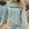 Nayked Apparel Women'S California Wave Wash Graphic Hoodie | Earth