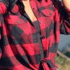 Nayked Apparel Women'S Ridiculously Soft Flannel Boyfriend Shirt