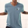 Nayked Apparel Men'S Ridiculously Soft Lightweight V-Neck Graphic Tee | Luv Paw Print