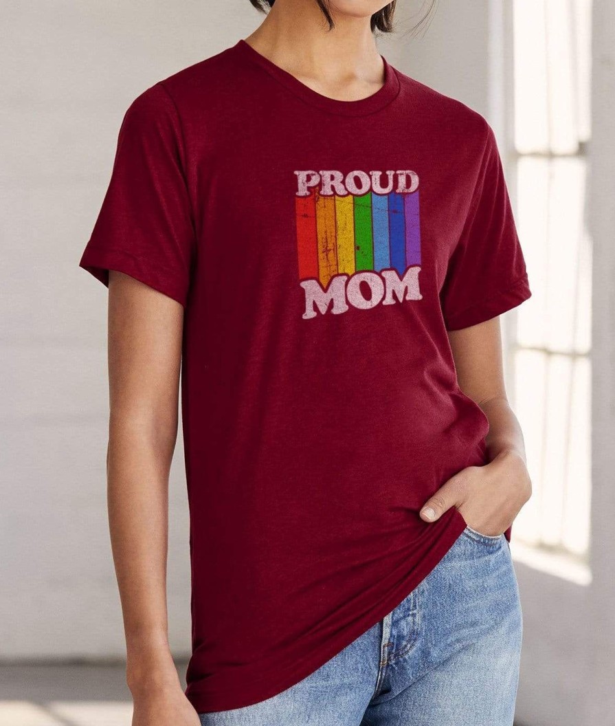 Nayked Apparel Women'S Ridiculously Soft Oversized Lightweight Graphic T-Shirt | Proud Mom