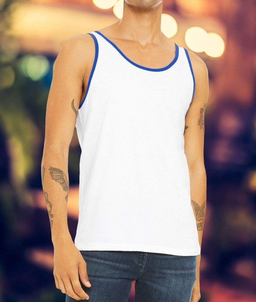 Nayked Apparel Men'S Ridiculously Soft Two-Tone Lightweight Tank Top