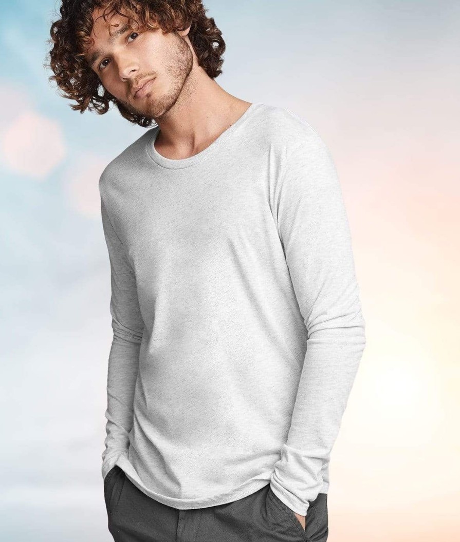 Nayked Apparel Men'S Ridiculously Soft Lightweight Long Sleeve Crew Shirt