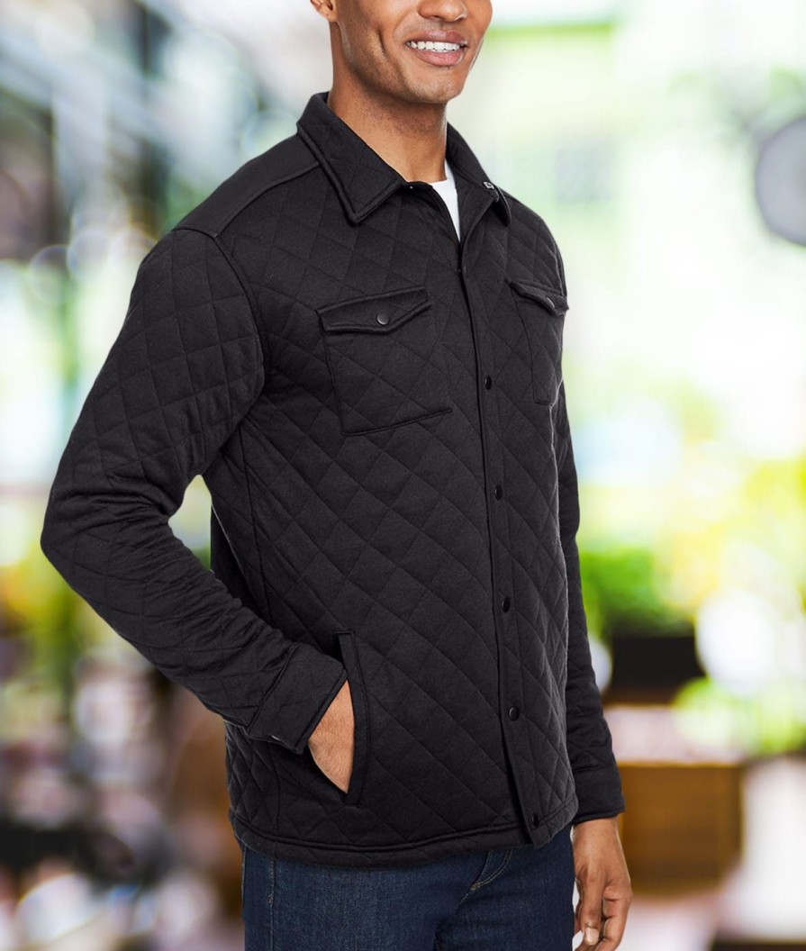 Nayked Apparel Men'S Ridiculously Soft Quilted Shirt Jacket