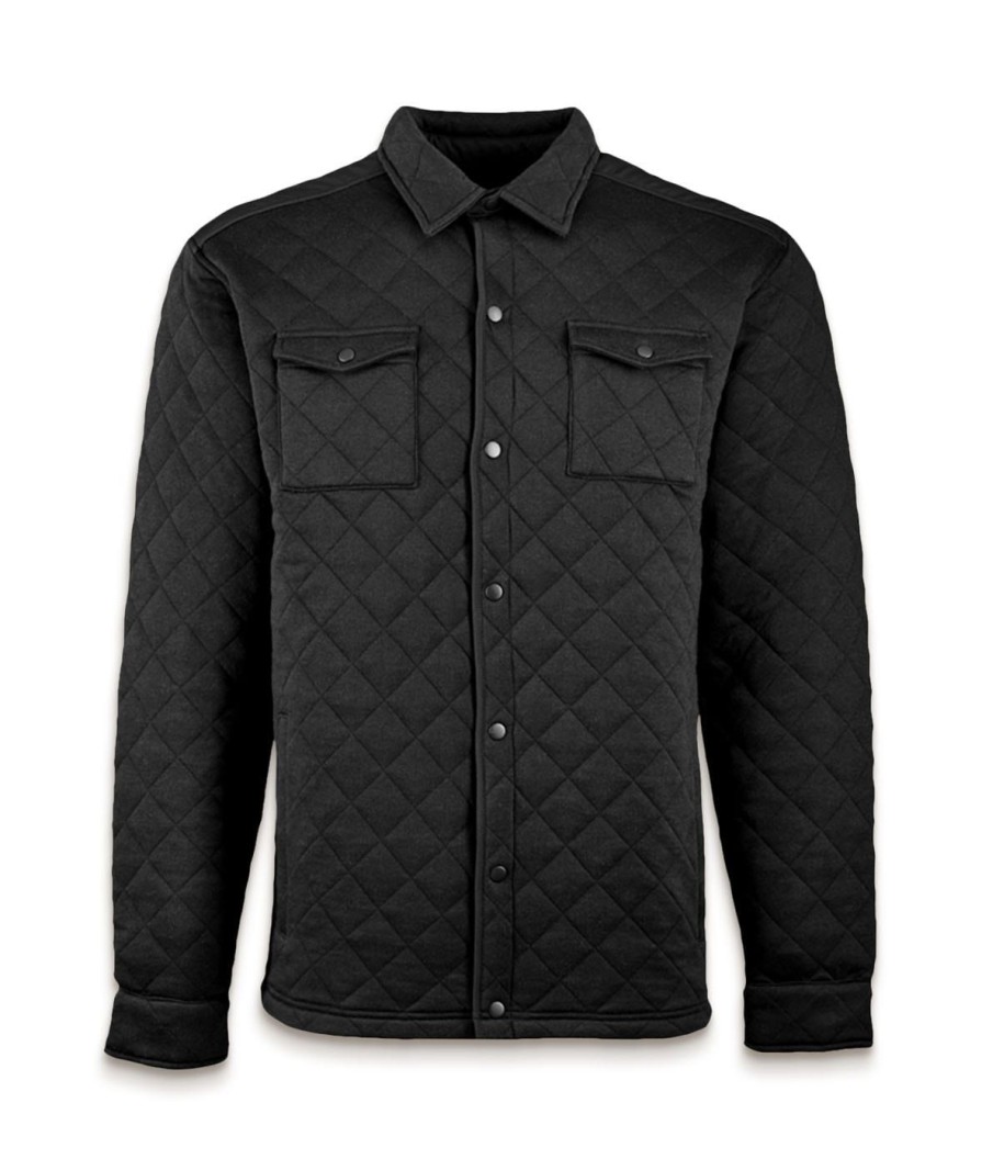 Nayked Apparel Men'S Ridiculously Soft Quilted Shirt Jacket