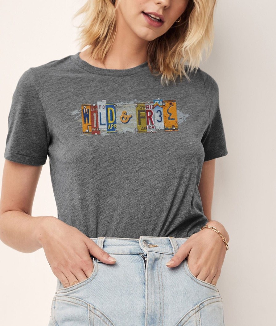 Nayked Apparel Women'S Ridiculously Soft Lightweight Graphic Tee | Wild & Free