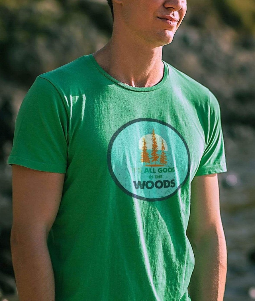 Nayked Apparel Men'S Ridiculously Soft Midweight Graphic Tee | All Good In The Woods