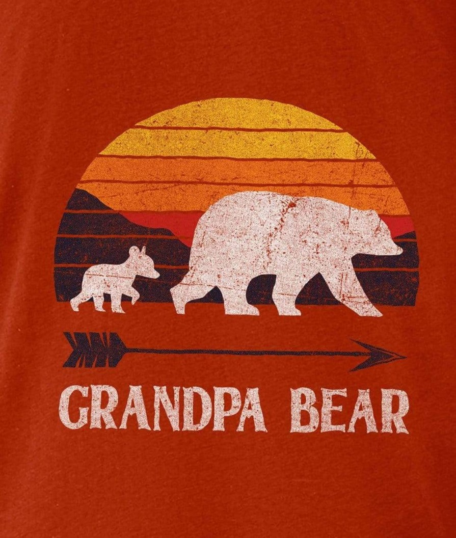 Nayked Apparel Men'S Ridiculously Soft Lightweight Graphic Tee | Grandpa Bear