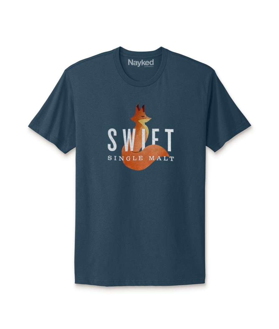 Nayked Apparel Men'S Ridiculously Soft Cotton Graphic Tee | Swift Single Malt