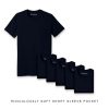 Nayked Apparel Men'S 6Pk Ridiculously Soft 100% Cotton Pocket T-Shirt