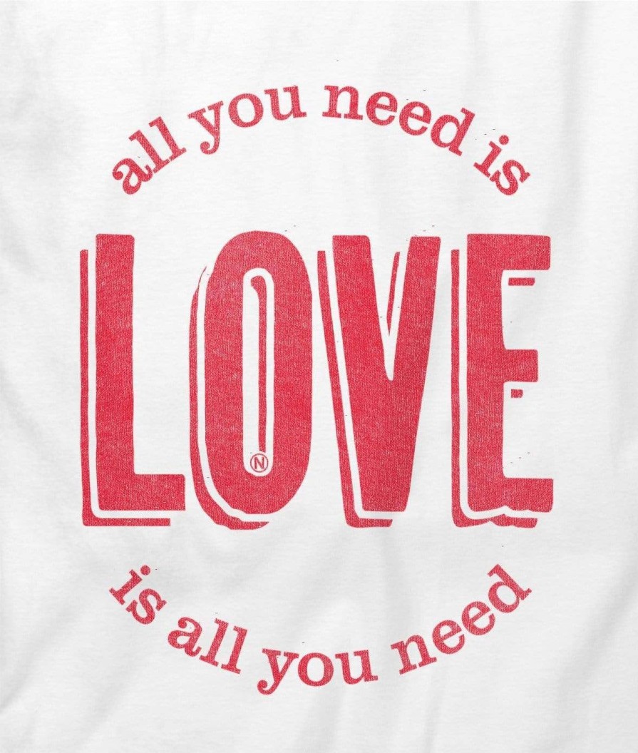 Nayked Apparel Men'S Ridiculously Soft Cotton Long Sleeve Graphic Tee | All You Need Is Love