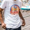 Nayked Apparel Men'S Ridiculously Soft 100% Cotton Graphic Tee | Sunset Surfing