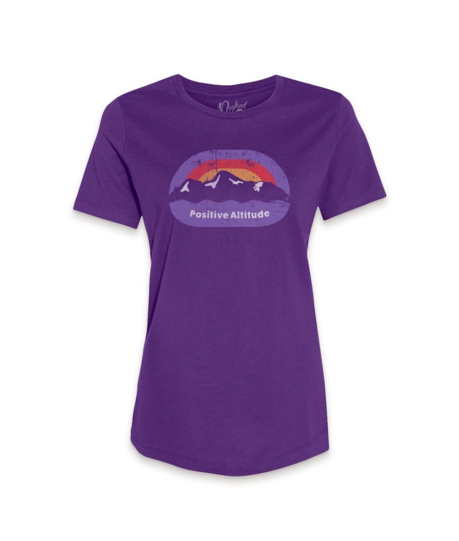 Nayked Apparel Women'S Ridiculously Soft 100% Cotton Graphic Tee | Positive Altitude