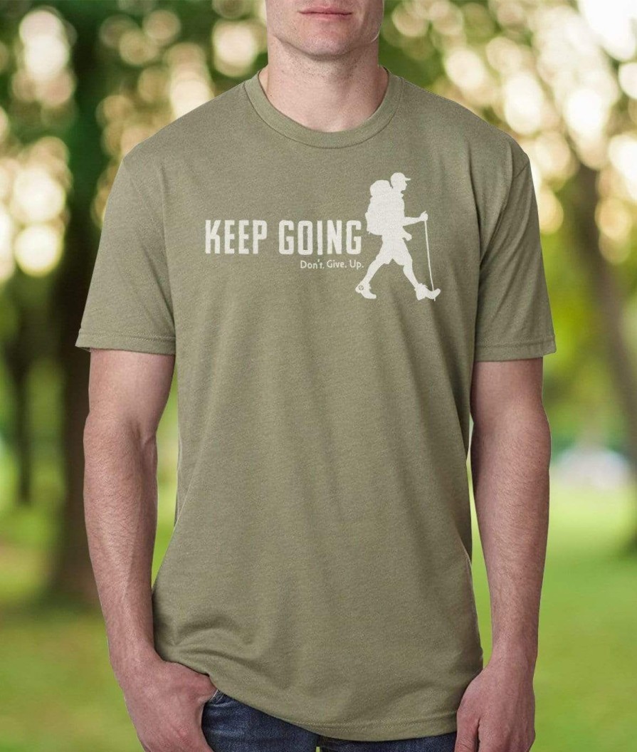 Nayked Apparel Ridiculously Soft Crew Neck Graphic T-Shirt | Keep Going With Hiker