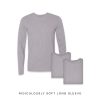 Nayked Apparel Men'S 3Pk Ridiculously Soft Long Sleeve 100% Cotton T-Shirt