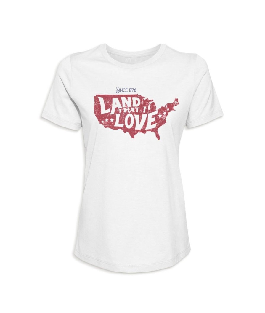 Nayked Apparel Women'S Ridiculously Soft Lightweight Graphic Tee | Land That I Love