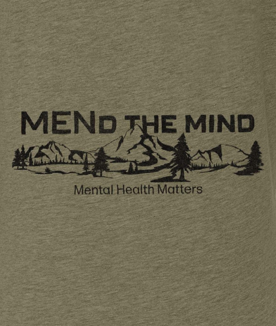 Nayked Apparel Ridiculously Soft Crew Neck Graphic T-Shirt | Mend The Mind-Landscape