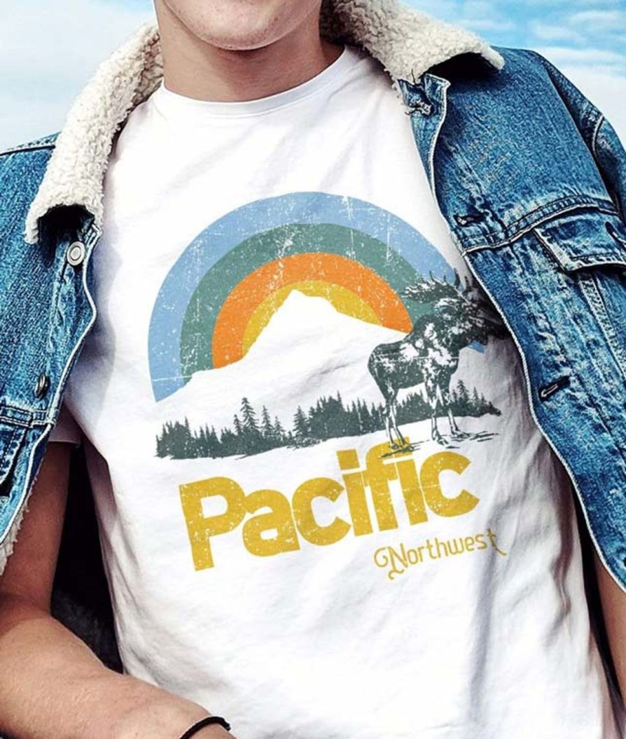 Nayked Apparel Men'S Ridiculously Soft Midweight Graphic Tee | Pacific Northwest