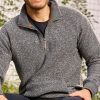 Nayked Apparel Men'S Ridiculously Soft Aspen Brushed Fleece 1/4 Zip