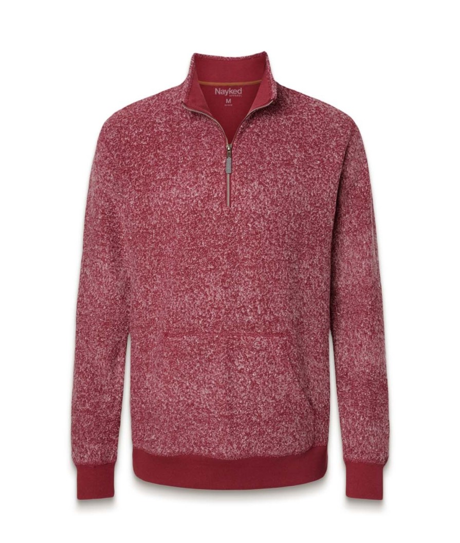 Nayked Apparel Men'S Ridiculously Soft Aspen Brushed Fleece 1/4 Zip