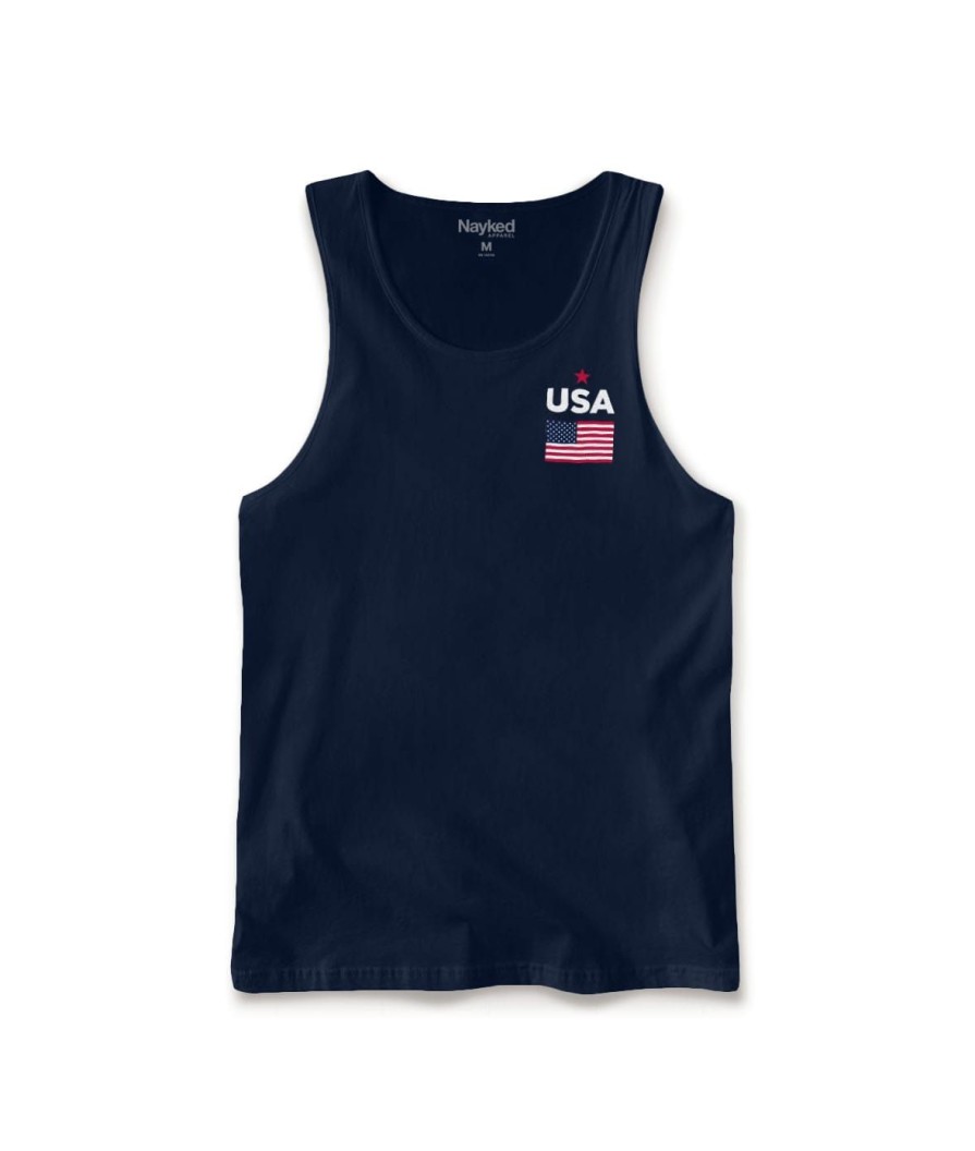 Nayked Apparel Ridiculously Soft Men'S Usa Graphic Tank