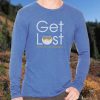 Nayked Apparel Men'S Ridiculously Soft Lightweight Long Sleeve Graphic Tee | Get Lost