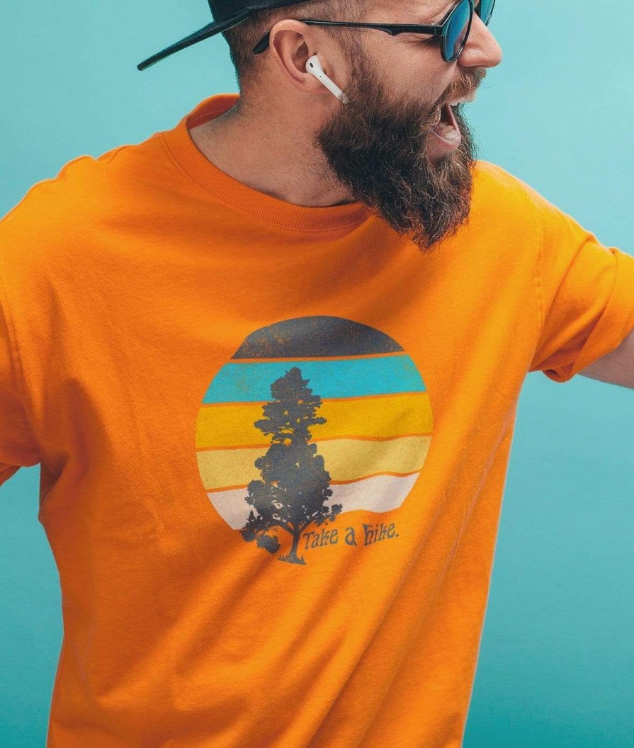 Nayked Apparel Men'S Ridiculously Soft Midweight Graphic Tee | Take A Hike