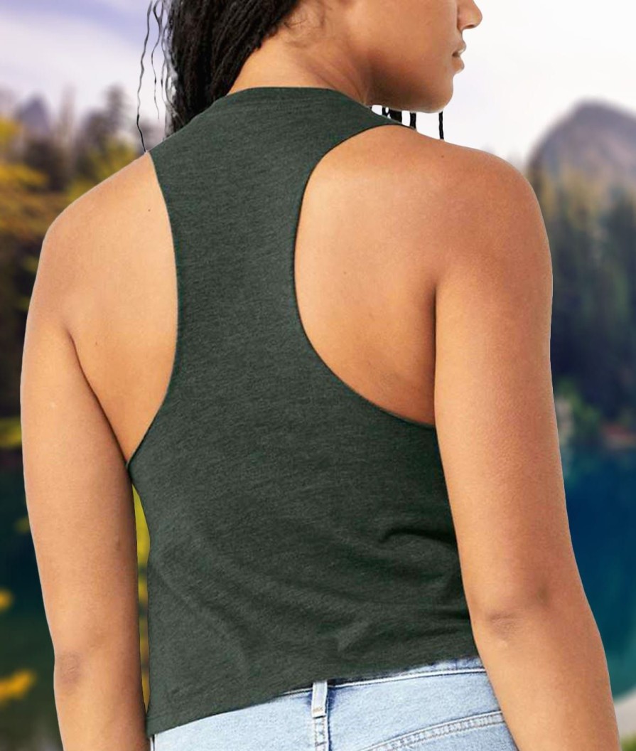 Nayked Apparel Women'S Ridiculously Soft Cropped Racerback Muscle Tank