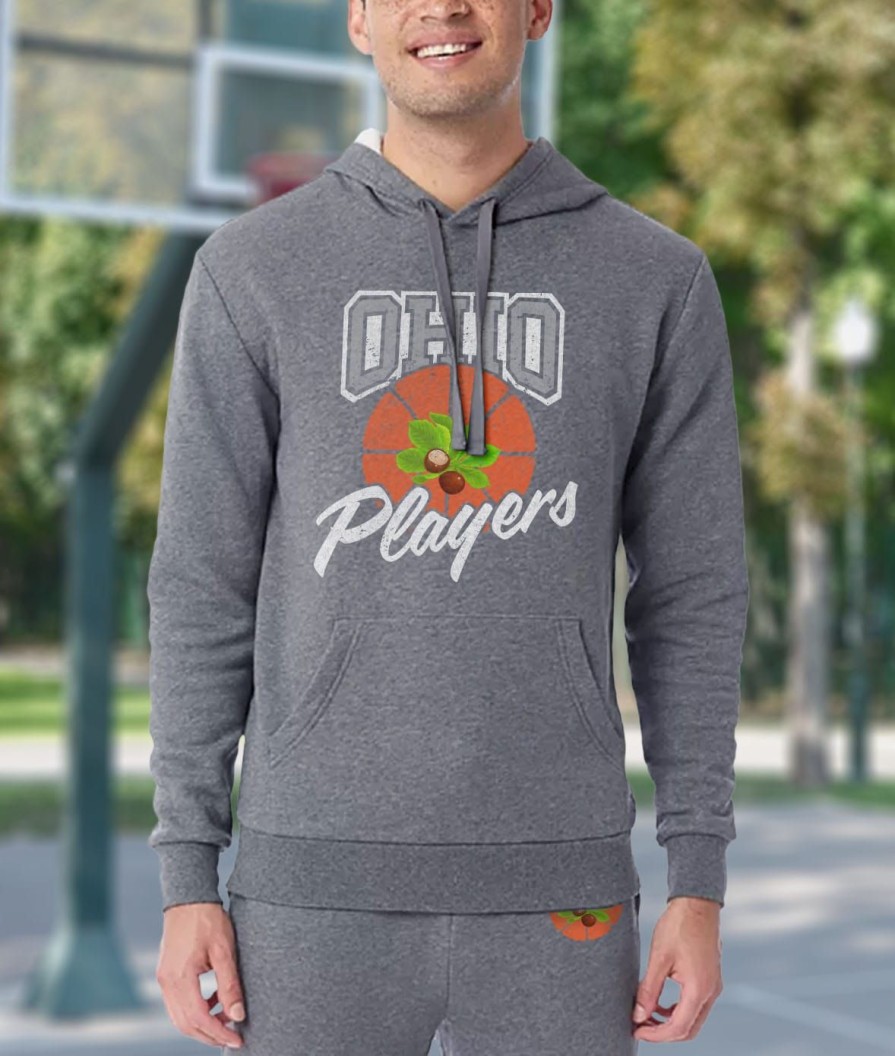 Nayked Apparel Soft Eco Friendly Graphic Hoodie | Ohio Players (Buckeye Leaf)