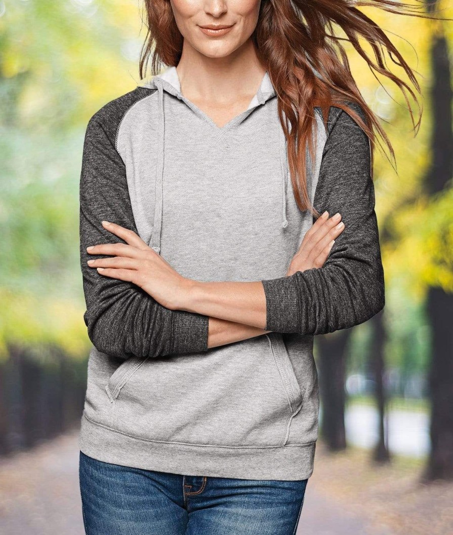 Nayked Apparel Women'S Ridiculously Soft Raglan Fleece Hoodie