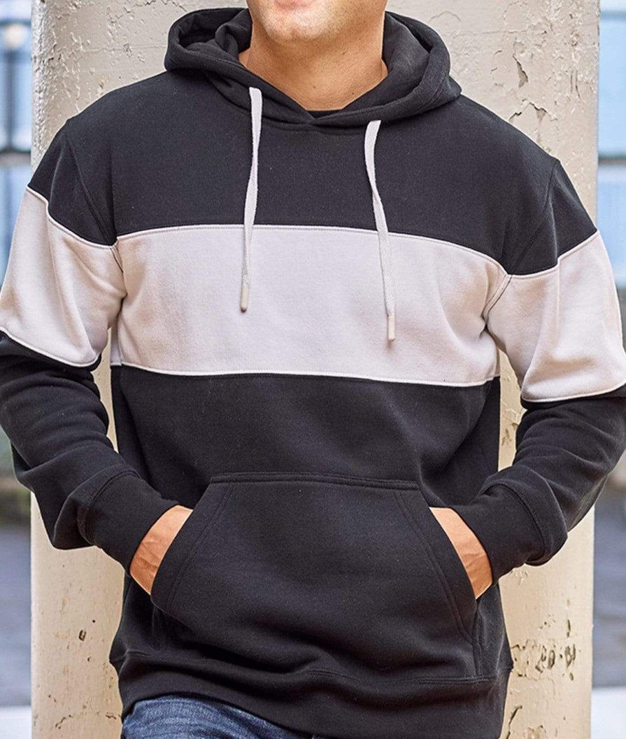 Nayked Apparel Men'S Ridiculously Soft Sueded Fleece Varsity Block Hoodie