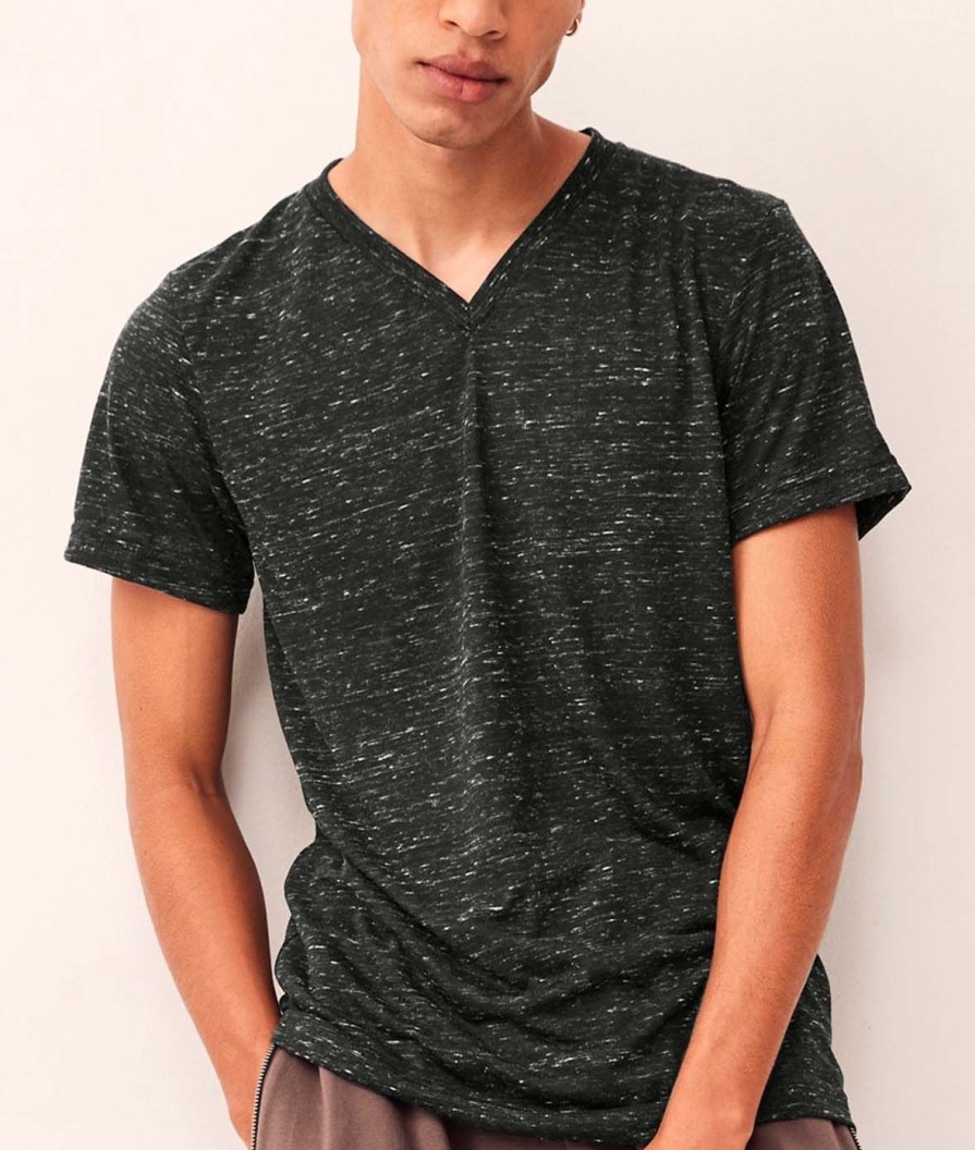 Nayked Apparel Men'S Marbled Jersey V-Neck T-Shirt