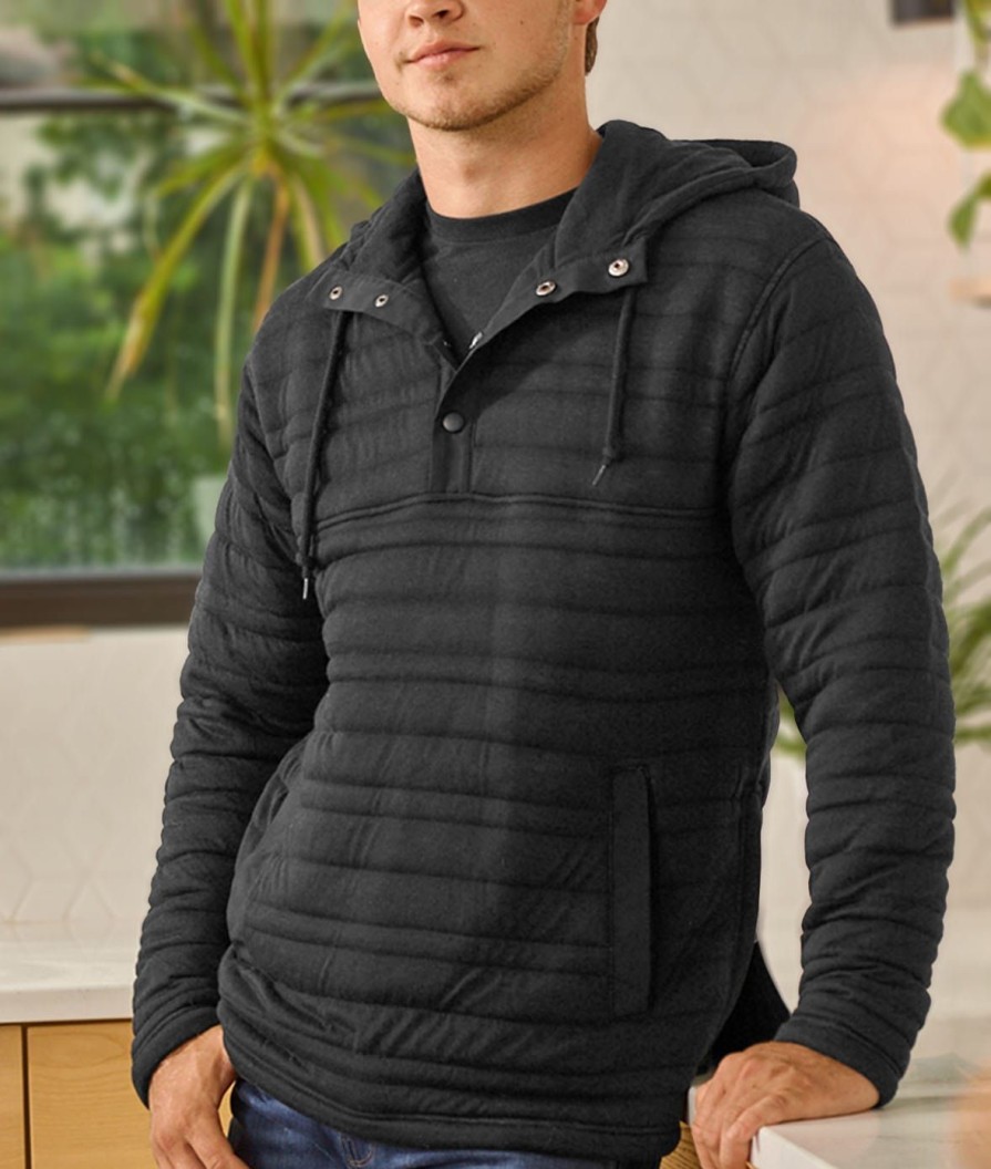 Nayked Apparel Men'S Ridiculously Soft Quilted Anorak