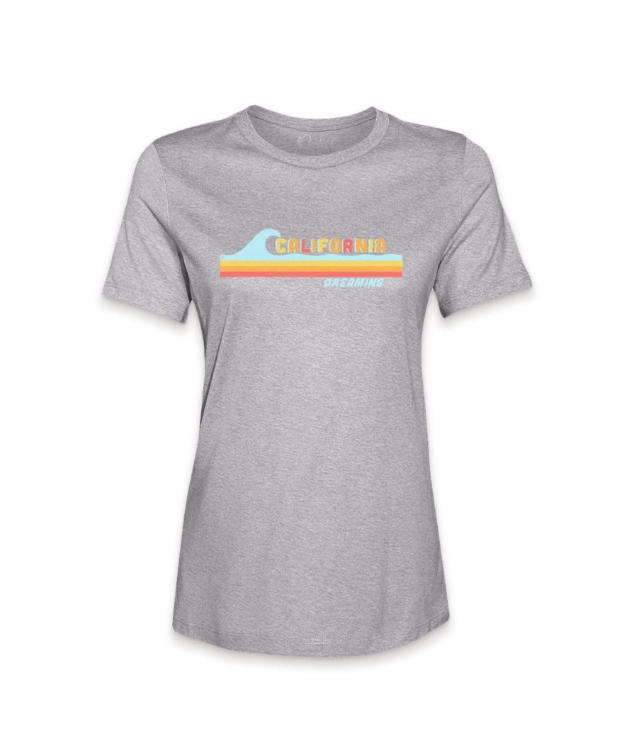 Nayked Apparel Women'S Ridiculously Soft Midweight Graphic Tee | California Dreaming