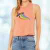 Nayked Apparel Women'S Ridiculously Soft Cropped Graphic Racerback Tank | Love