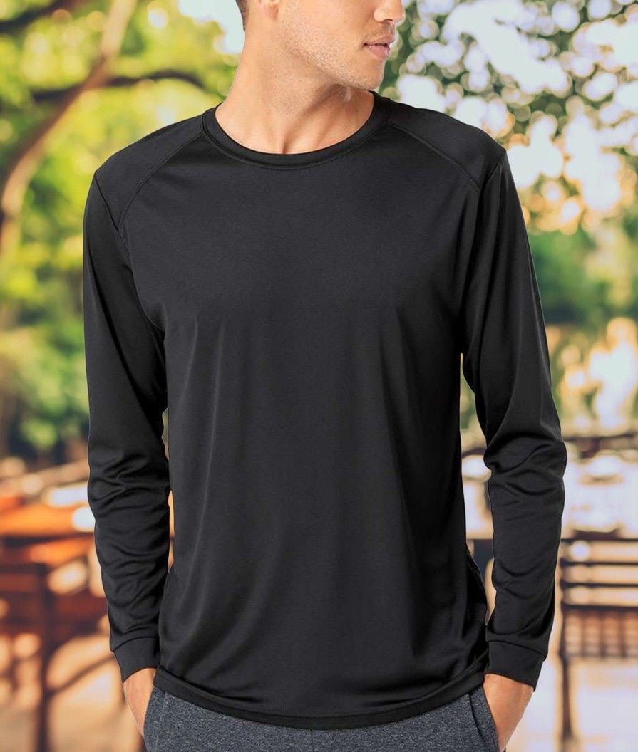 Nayked Apparel Men'S Long Islander Performance Upf Long Sleeve T-Shirt