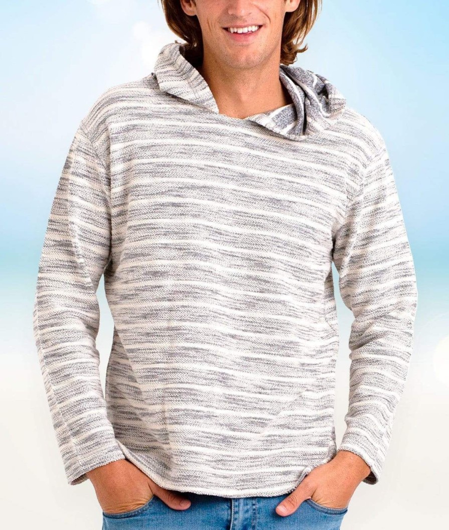 Nayked Apparel Men'S Cotton/Poly Striped French Terry Hoodie/Discontinued