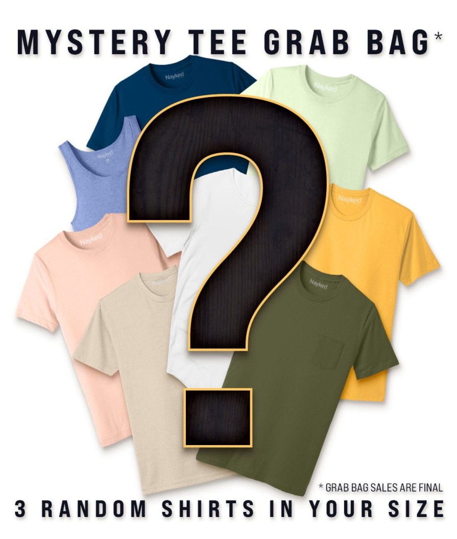 Nayked Apparel Men'S Mystery Tee Grab Bag