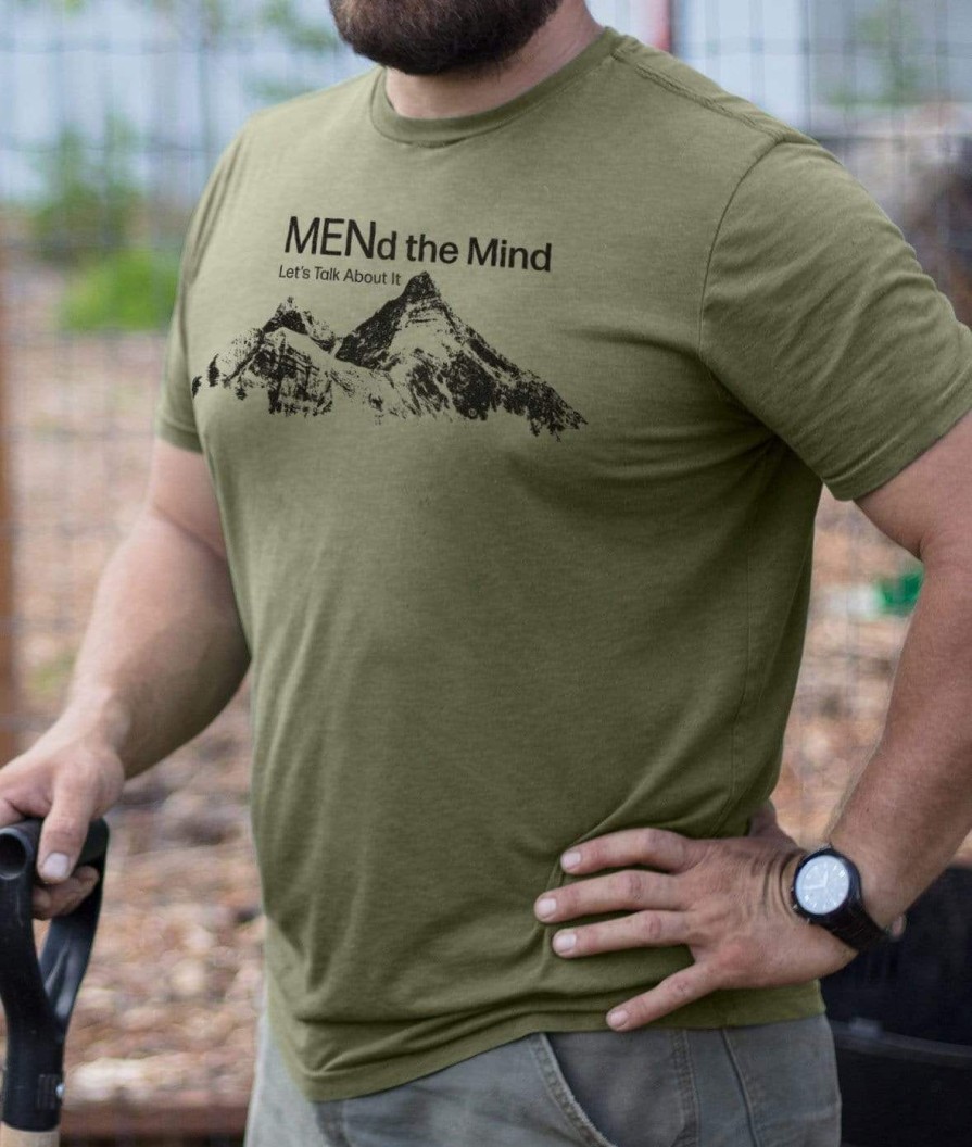 Nayked Apparel Ridiculously Soft Big Graphic T-Shirt | Mend The Mind-Mountains