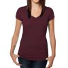 Nayked Apparel Women'S Ridiculously Soft 100% Cotton Fitted V-Neck T-Shirt