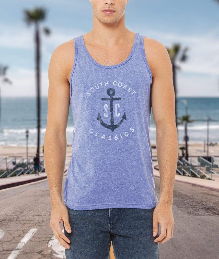 Nayked Apparel Men'S Ridiculously Soft Graphic Lightweight Tank Top | Sc Anchor